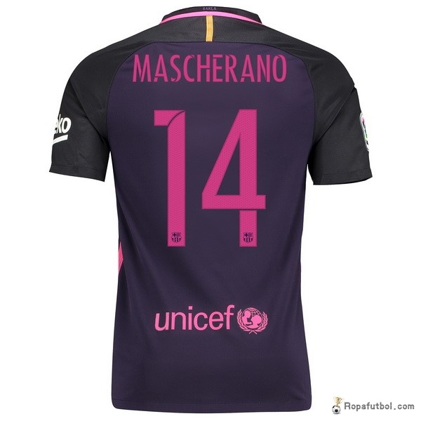 Camiseta Barcelona Replica Segunda Ropa Mascherano 2016/17 Purpura